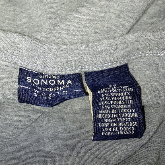 Somona heather grey tank top, with bra in 2x - Picture 6 of 6